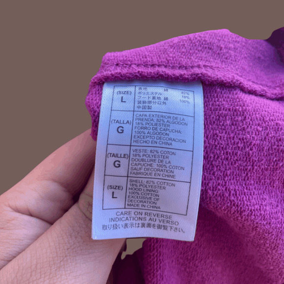 Disney Zip Hoodie | Pink Floral Graphic | Size L | Vintage - Picture 3 of 5